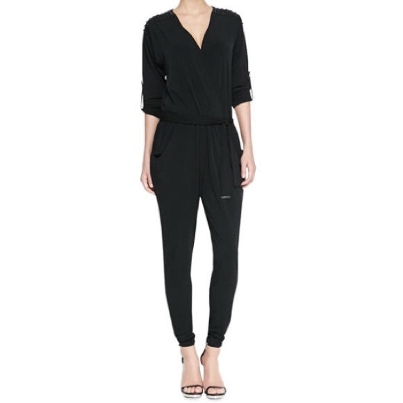 Michael Kors Studded Black Jumpsuit - Picture 2 of 8